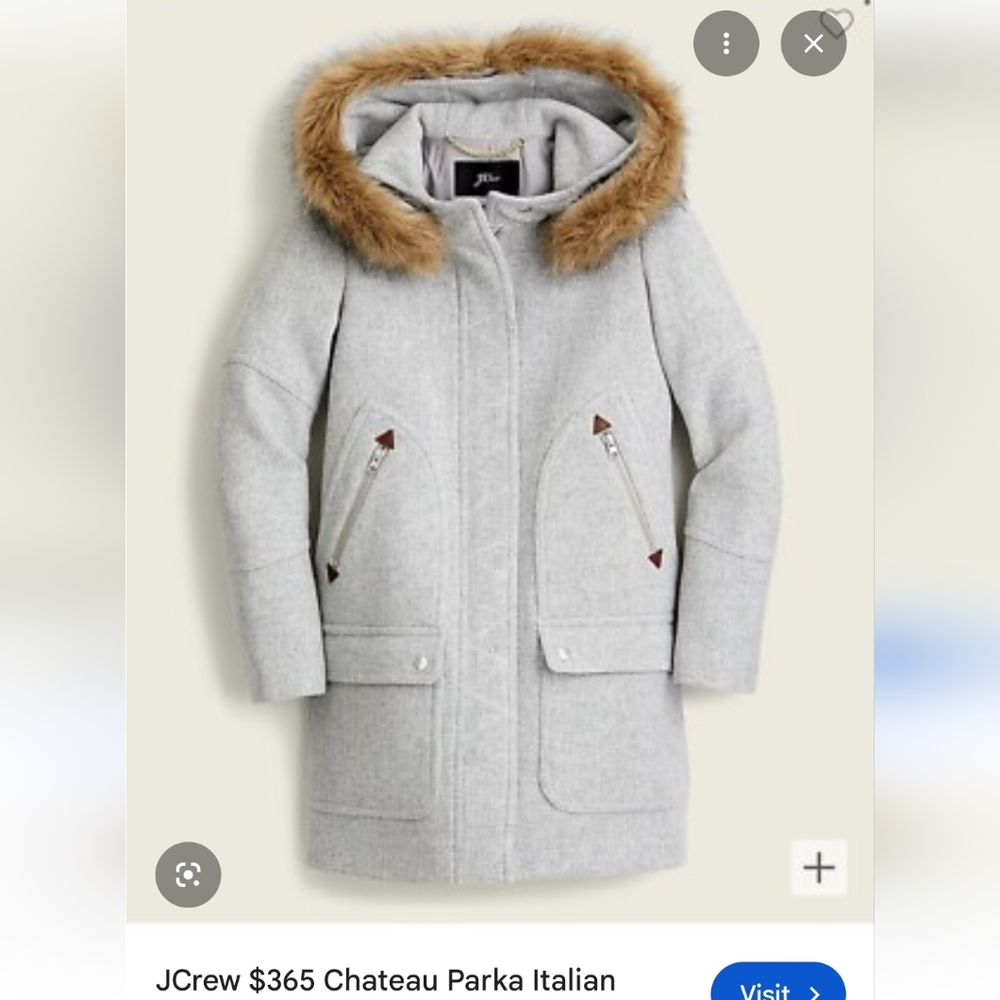 J. Crew Stadium Cloth Wool Chateau Parka Sz6
